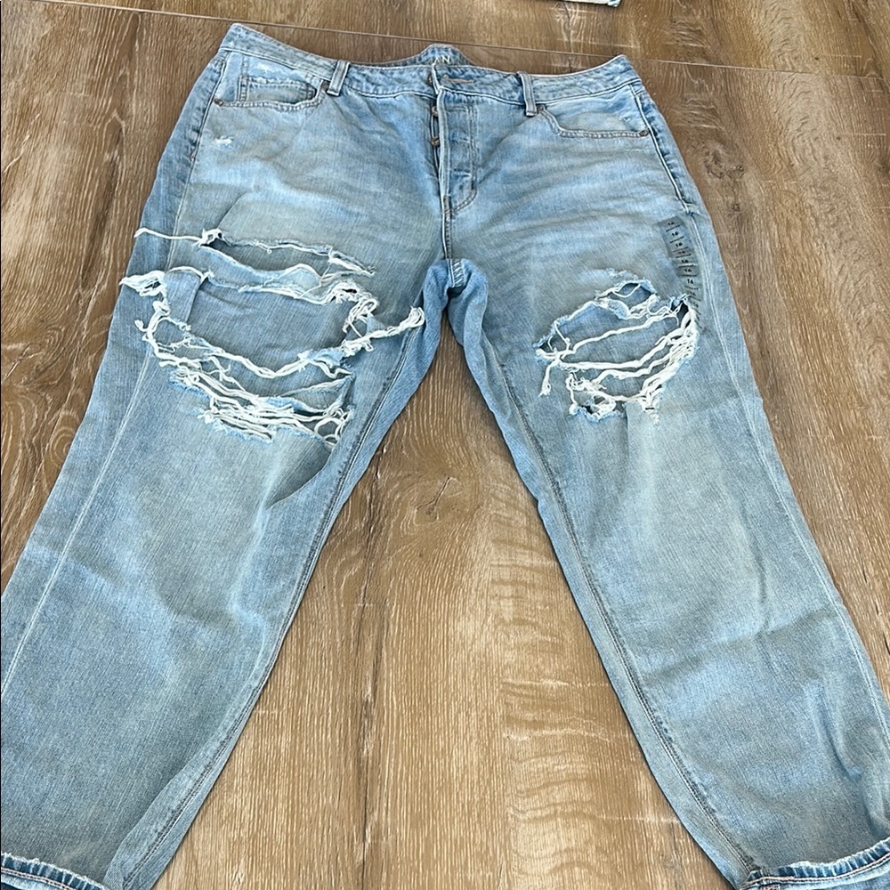 Distressed Light Blue Jeans